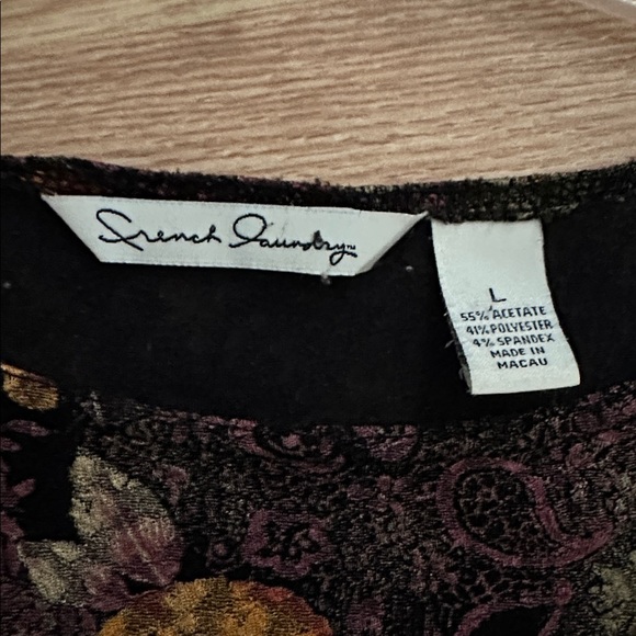 Susan Graver Multicolor Floral Long Sleeve Top - Picture 3 of 3